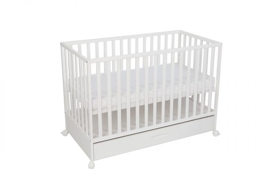 Baby cot 120 × 60 with a drawer and wheels LUX